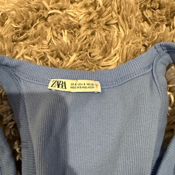 Blue Ribbed Tank Top - Picture 2 of 2